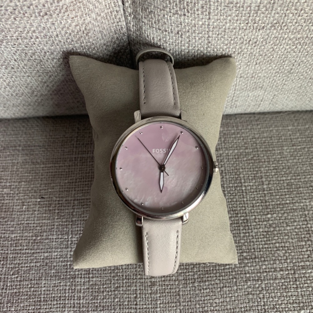 Fossil watch, purple cloudy face 💜